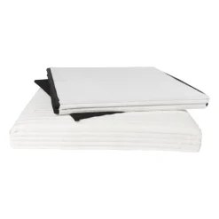 Opbergbox teddy rib vierkant - wit - 38x38x38 cm