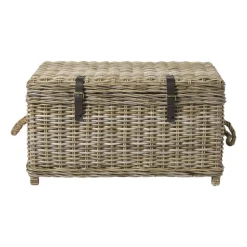Opbergkist rotan - bruin - 45x80x55 cm