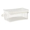 Opbergmand met handvatten - wit - 25x44x20 cm