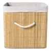 Opbergmand vierkant hoog - bamboe - 30x30x30 cm
