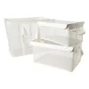 Opbergmand/wasmand met handvatten - wit - 53x46x33 cm