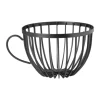 Opbergpot koffiecups - zwart - metaal