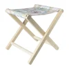 Opvouwbaar strandkrukje palm - multikleur - 37x32x35 cm