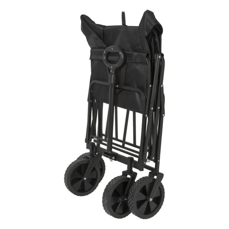 Opvouwbare bolderkar - zwart - 103x54x108 cm