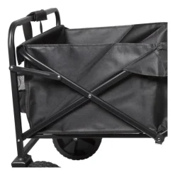 Opvouwbare bolderkar - zwart - 103x54x108 cm