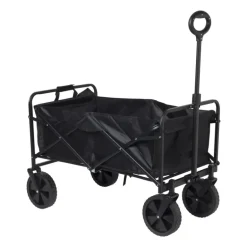 Opvouwbare bolderkar - zwart - 103x54x108 cm