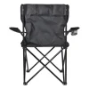 Opvouwbare campingstoel - zwart - 80x75x50 cm