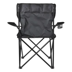Opvouwbare campingstoel - zwart - 80x75x50 cm