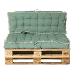 Palletkussens luxe - groen - set van 2