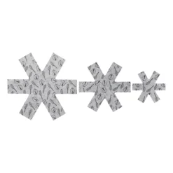 Pannenbeschermer - grijs - set van 3