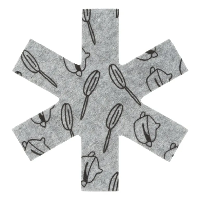 Pannenbeschermer - grijs - set van 3