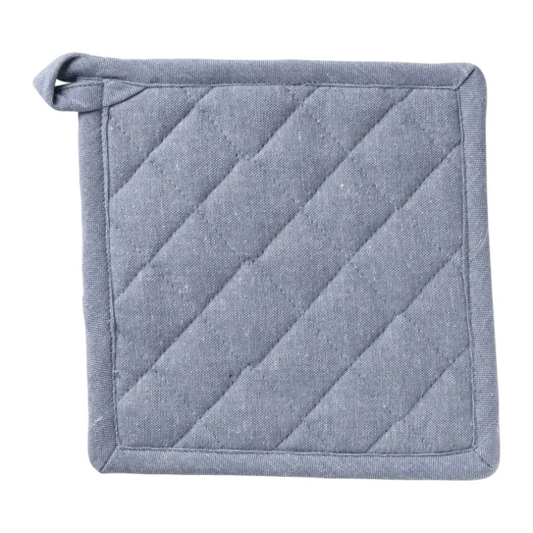 Pannenlap denim - blauw - 20x20 cm