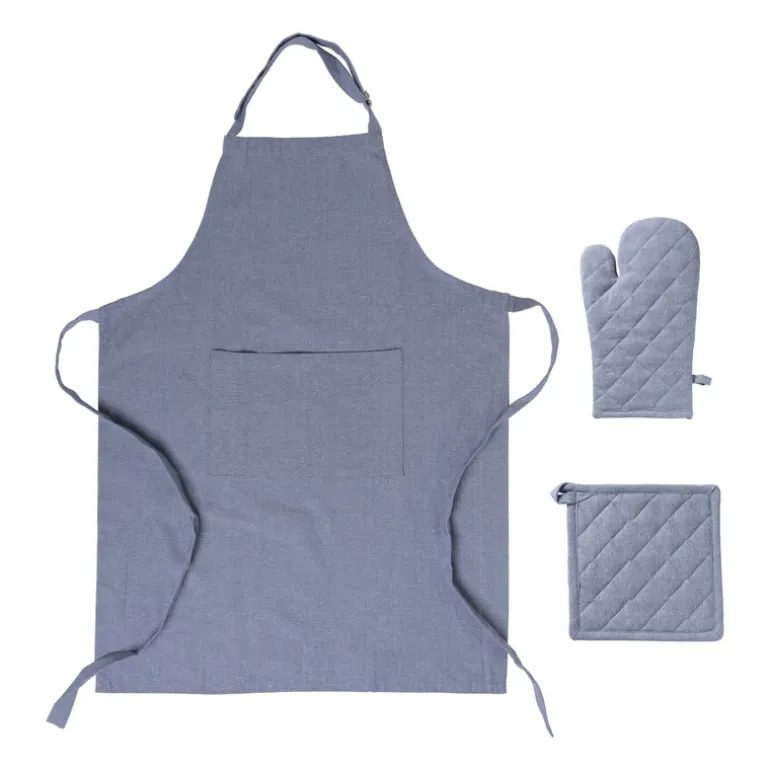 Pannenlap denim - blauw - 20x20 cm