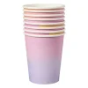 Papieren beker magic - multikleur - set van 8
