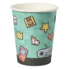 Papieren bekers game - multikleur - set van 8
