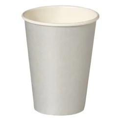 Papieren bekers - zilverkleurig - set van 8