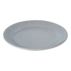 Papieren bordjes - zilverkleurig - set van 8
