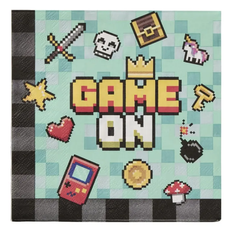 Papieren servetten game - multikleur - set van 20