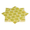 Papieren servetten smiley - geel - set van 20