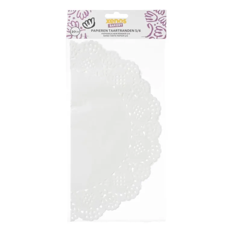 Papieren taartranden - ø26 cm - set van 6