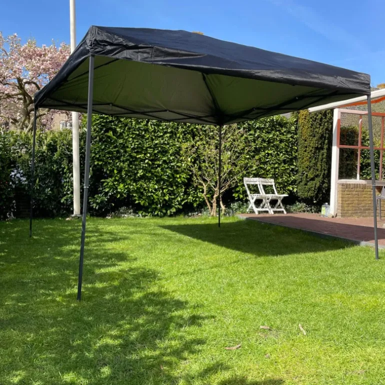 Partytent easy-up - zwart - 3 x 3 meter