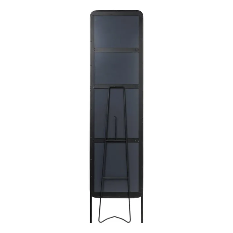 Passpiegel metaal - zwart - 38x150 cm