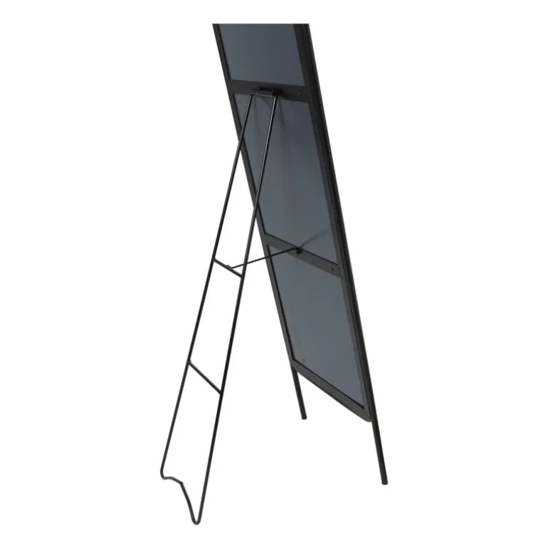 Passpiegel metaal - zwart - 38x150 cm
