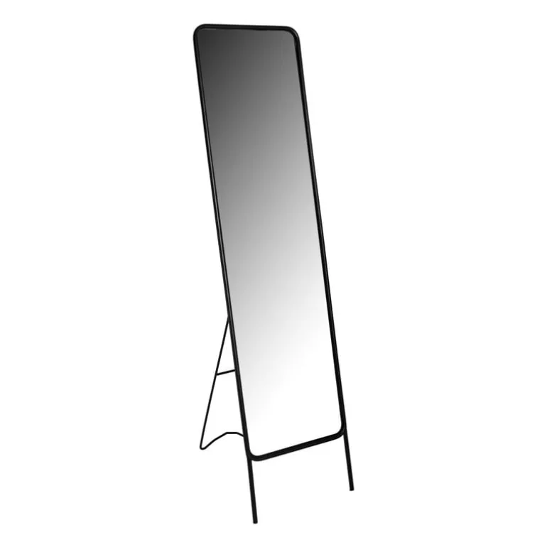 Passpiegel metaal - zwart - 38x150 cm