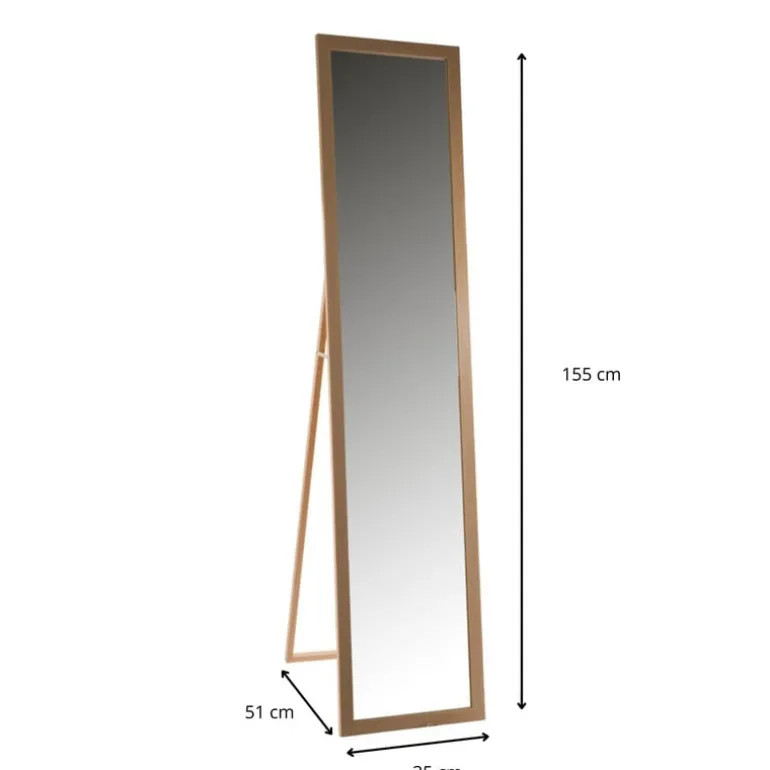 Passpiegel staand - bruin - 34.5x154.5 cm