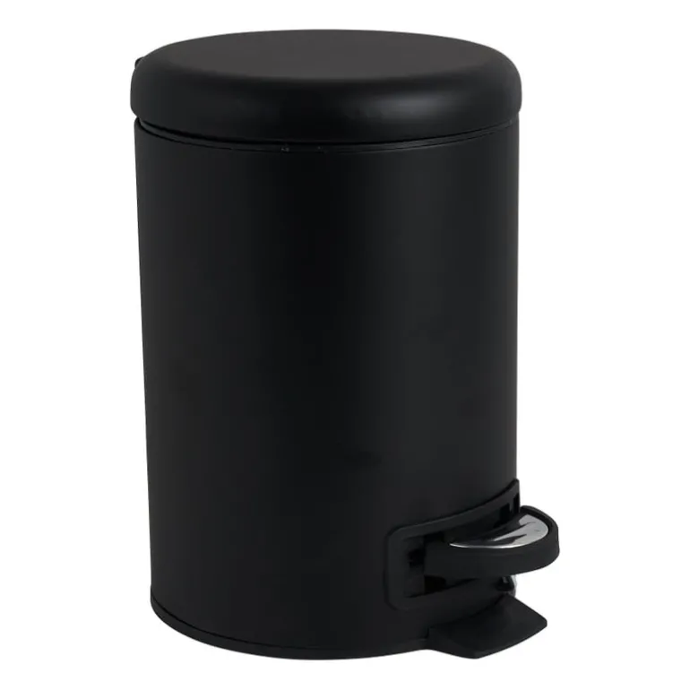 Pedaalemmer metaal - zwart - 3 liter