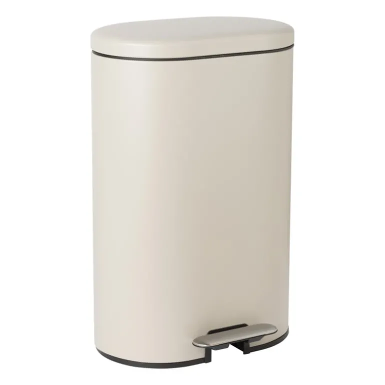 Pedaalemmer ovaal - beige - 30 liter
