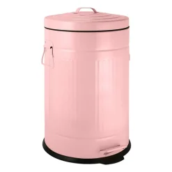 Pedaalemmer retro look - roze - 12 liter