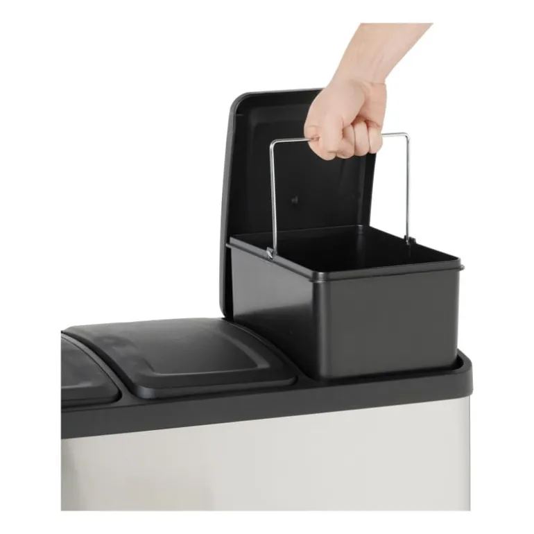 Pedaalemmer triple bin - 3x20 liter