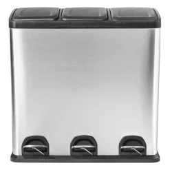 Pedaalemmer triple bin - 3x20 liter