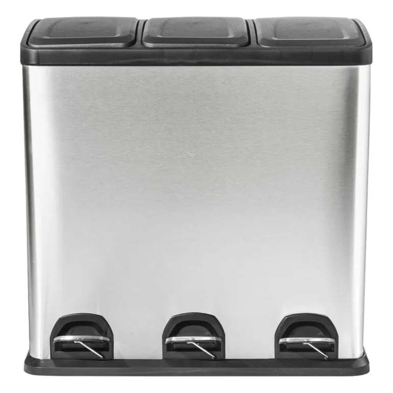 Pedaalemmer triple bin - 3x20 liter