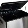 Pedaalemmer - zilverkleurig - 2x30 l