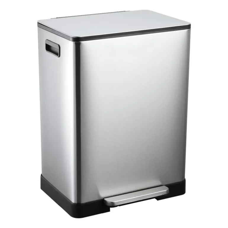 Pedaalemmer - zilverkleurig - 2x30 l