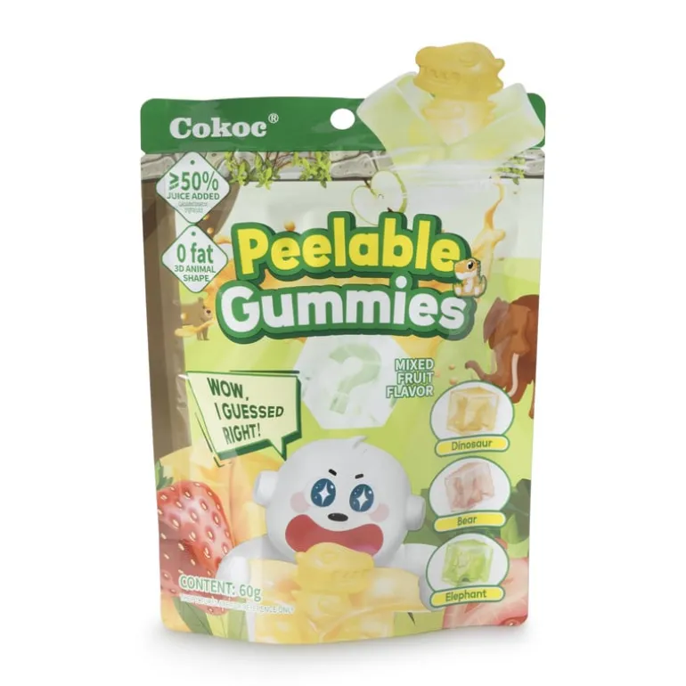 Peeling gummies mixed fruit - 60 gram