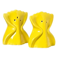 Pepervaatje pasta farfelle - geel - 8x6.5x4.5 cm