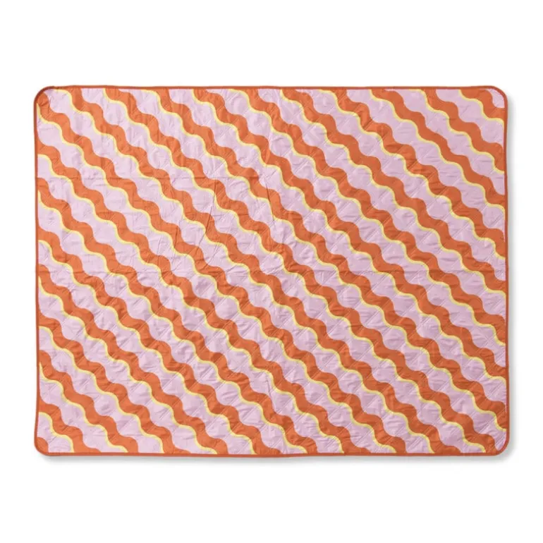Picknick kleed - roze/oranje - 135x170 cm