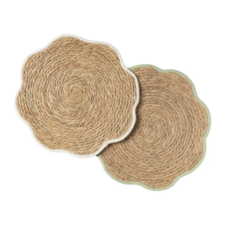 Placemat bloem groen - zeegras - ø38 cm