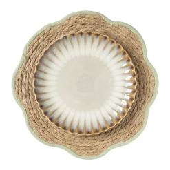 Placemat bloem groen - zeegras - ø38 cm