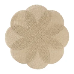 Placemat 3D bloem - bruin - ø38 cm