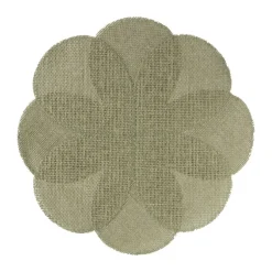 Placemat 3D bloem - groen - ø38 cm