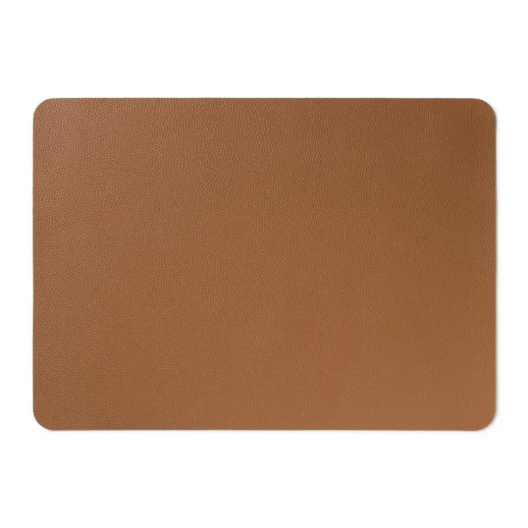 Placemat PU leer - bruin - 33x46 cm