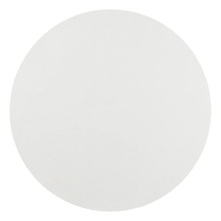 Placemat PU leer - crème - ø38 cm
