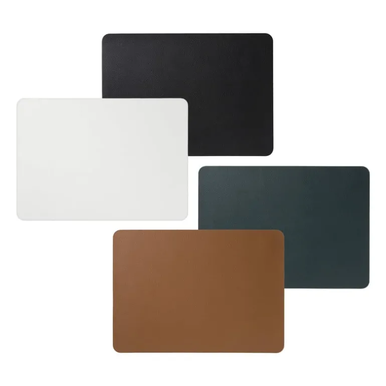 Placemat PU leer - crème - 33x46 cm