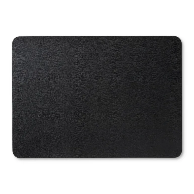 Placemat PU leer - zwart - 33x46 cm