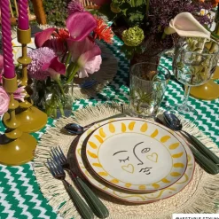 Placemat rond met franjes - ⌀38 cm