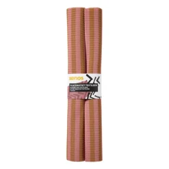 Placemats streep - roze/bruin - set van 2